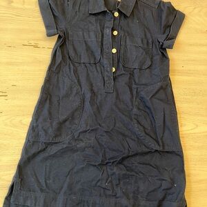 Crew Cuts Navy Short Sleeve Girls Dress with Button Detail. Size 8. New with tag